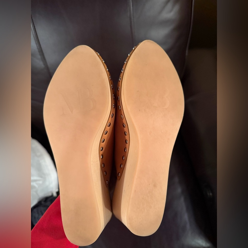 Matt Bernson Tan Wedge Mules - Picture 4 of 5